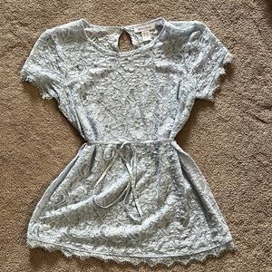 Lacey maternity top with lace sleeve detailing